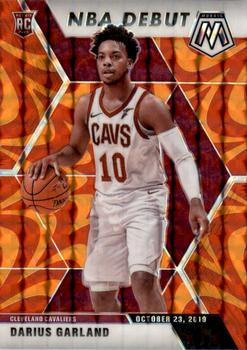 #262 Darius Garland - Cleveland Cavaliers - 2019-20 Panini Mosaic - Reactive Orange Basketball