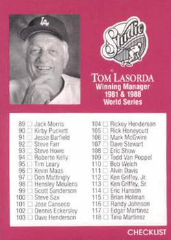 #262 Tom Lasorda - Los Angeles Dodgers - 1991 Studio Baseball