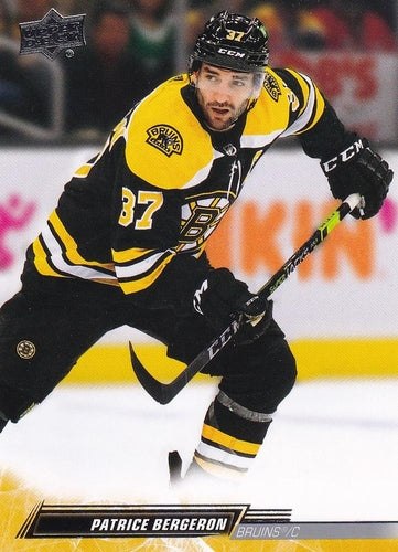 #263 Patrice Bergeron - Boston Bruins - 2022-23 Upper Deck Hockey