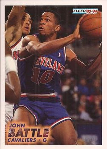 #263 John Battle - Cleveland Cavaliers - 1993-94 Fleer Basketball