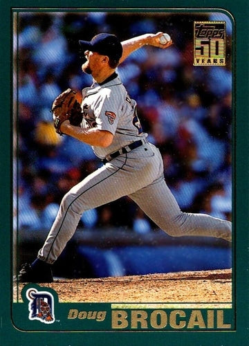 #263 Doug Brocail - Detroit Tigers - 2001 Topps Baseball