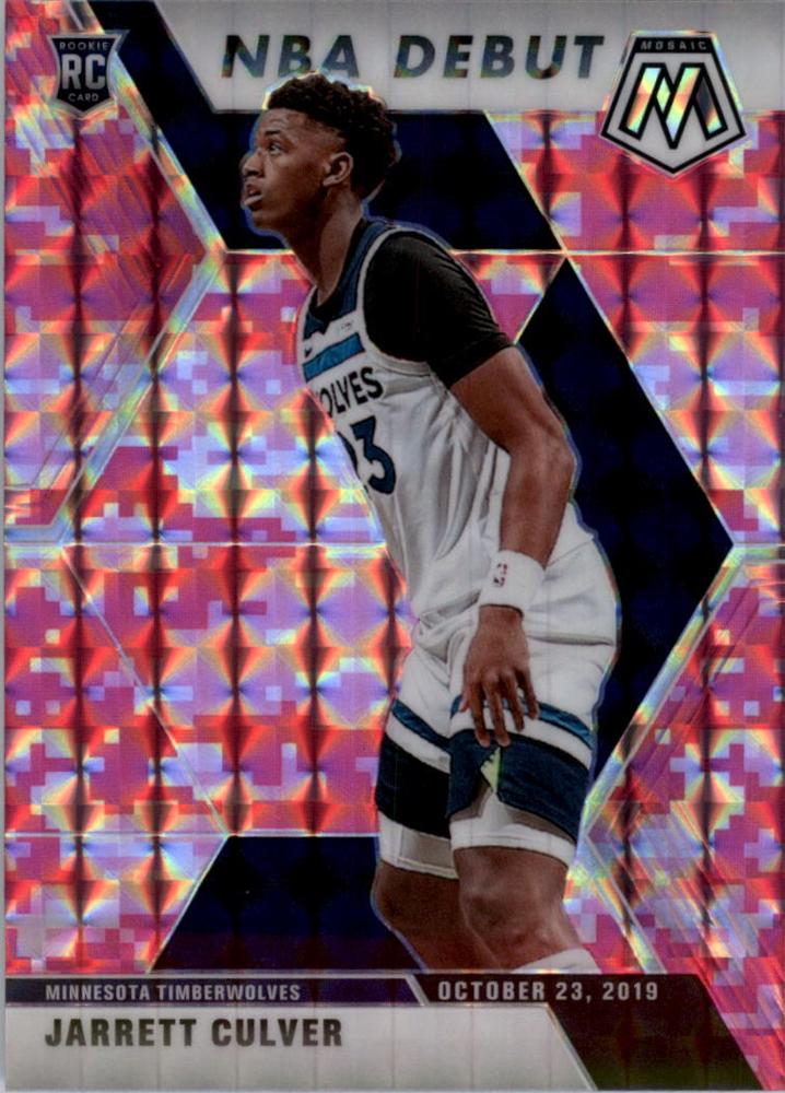 #263 Jarrett Culver - Minnesota Timberwolves - 2019-20 Panini Mosaic - Camo Pink Basketball