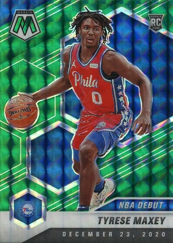 #263 Tyrese Maxey - Philadelphia 76ers - 2020-21 Panini Mosaic - Mosaic Green Basketball