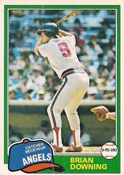 #263 Brian Downing - California Angels - 1981 O-Pee-Chee - Gray Back Baseball