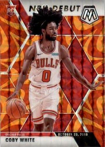 #264 Coby White - Chicago Bulls - 2019-20 Panini Mosaic - Reactive Orange Basketball