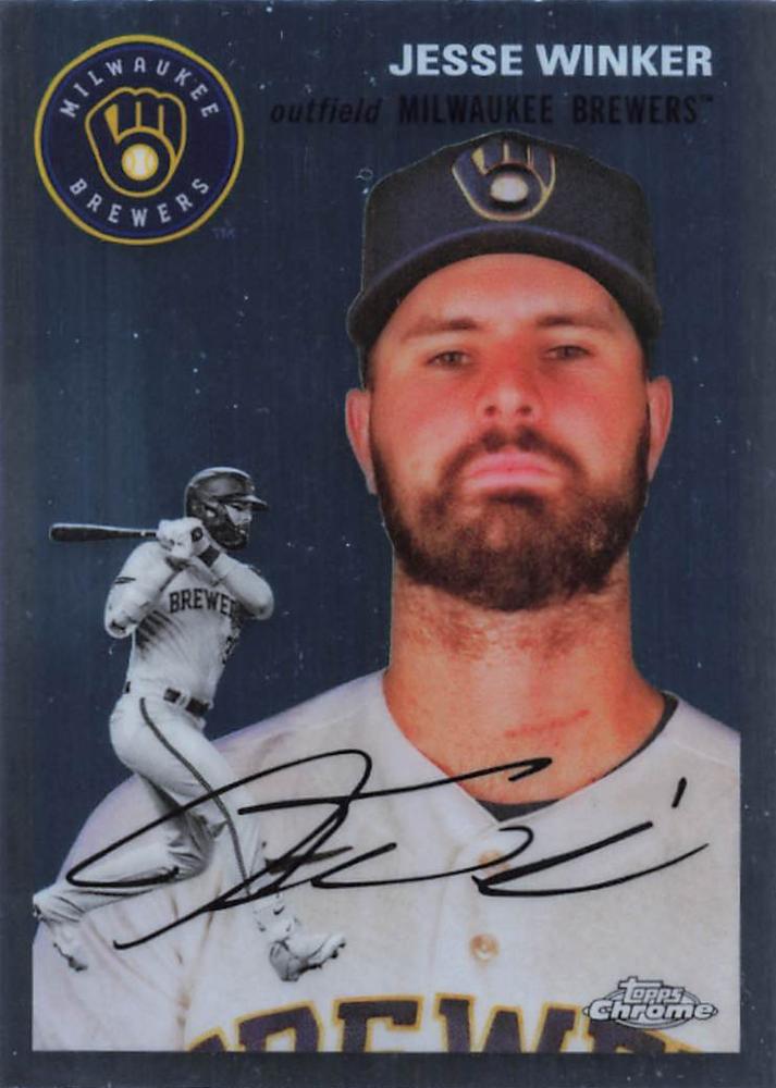 #264 Jesse Winker - Milwaukee Brewers - 2023 Topps Chrome Platinum Anniversary Baseball