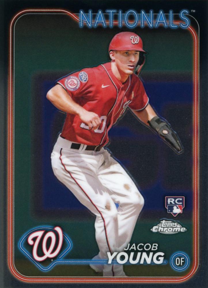#264 Jacob Young - Washington Nationals - 2024 Topps Chrome Baseball