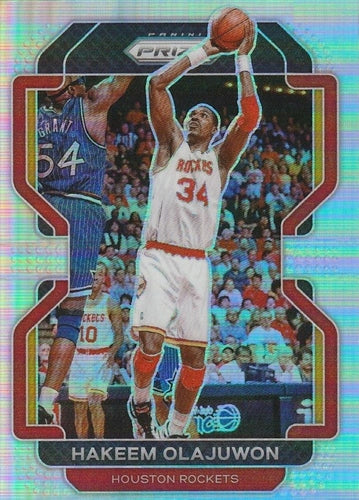 #265 Hakeem Olajuwon - Houston Rockets - 2021-22 Panini Prizm - Silver Basketball