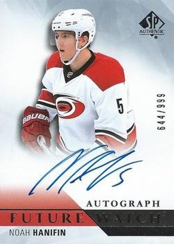 #265 Noah Hanifin - Carolina Hurricanes - 2015-16 SP Authentic Hockey
