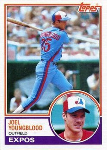 #265 Joel Youngblood - Montreal Expos - 1983 Topps Baseball