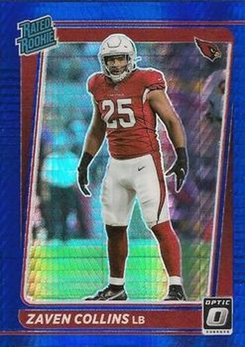 #265 Zaven Collins - Arizona Cardinals - 2021 Donruss Optic - Blue Hyper Football