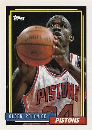#265 Olden Polynice - Detroit Pistons - 1992-93 Topps Basketball
