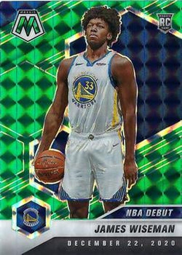 #266 James Wiseman - Golden State Warriors - 2020-21 Panini Mosaic - Mosaic Green Basketball