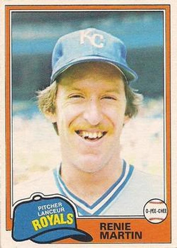 #266 Renie Martin - Kansas City Royals - 1981 O-Pee-Chee - Gray Back Baseball