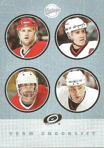 #266 Jeff O'Neill / Ron Francis / Arturs Irbe / Erik Cole - Carolina Hurricanes - 2002-03 Upper Deck Vintage Hockey