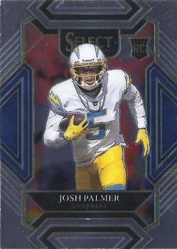 #266 Josh Palmer - Los Angeles Chargers - 2021 Panini Select - Black and Gold Prizm Die Cut Football