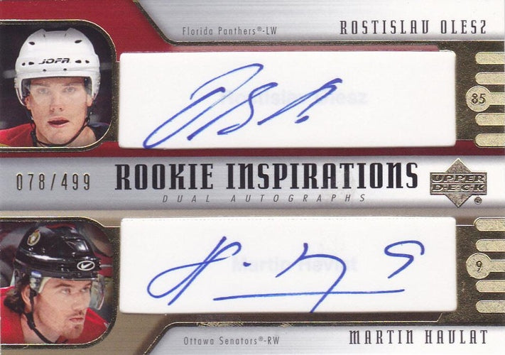 #266 Rostislav Olesz / Martin Havlat - Florida Panthers / Ottawa Senators - 2005-06 Upper Deck Rookie Update Hockey