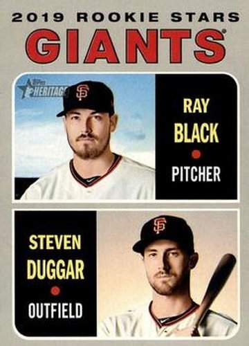#267 Giants 2019 Rookie Stars Ray Black / Steven Duggar - San Francisco Giants - 2019 Topps Heritage Baseball