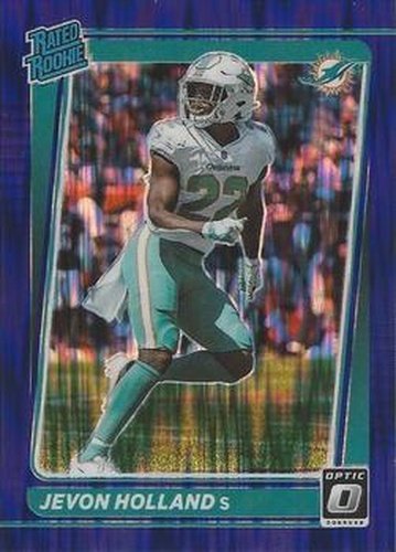 #267 Jevon Holland - Miami Dolphins - 2021 Donruss Optic - Purple Shock Football