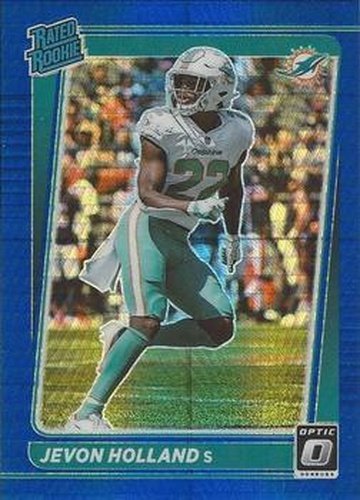 #267 Jevon Holland - Miami Dolphins - 2021 Donruss Optic - Blue Hyper Football