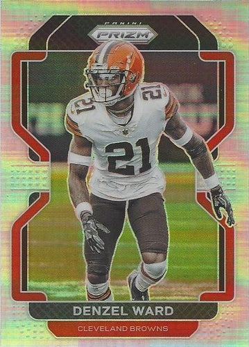 #267 Denzel Ward - Cleveland Browns - 2021 Panini Prizm - Silver Football