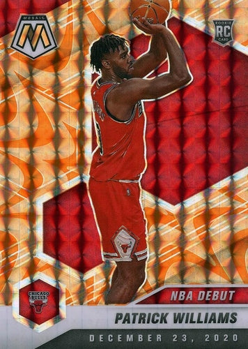 #267 Patrick Williams - Chicago Bulls - 2020-21 Panini Mosaic - Mosaic Reactive Orange Basketball