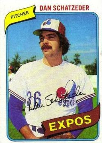 #267 Dan Schatzeder - Montreal Expos - 1980 Topps Baseball