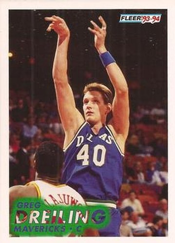 #268 Greg Dreiling - Dallas Mavericks - 1993-94 Fleer Basketball