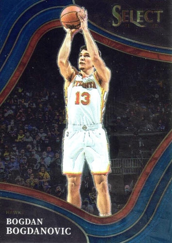 #268 Bogdan Bogdanovic - Atlanta Hawks - 2021-22 Panini Select - Blue Basketball