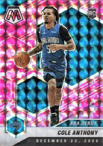 #268 Cole Anthony - Orlando Magic - 2020-21 Panini Mosaic - Mosaic Camo Pink Basketball