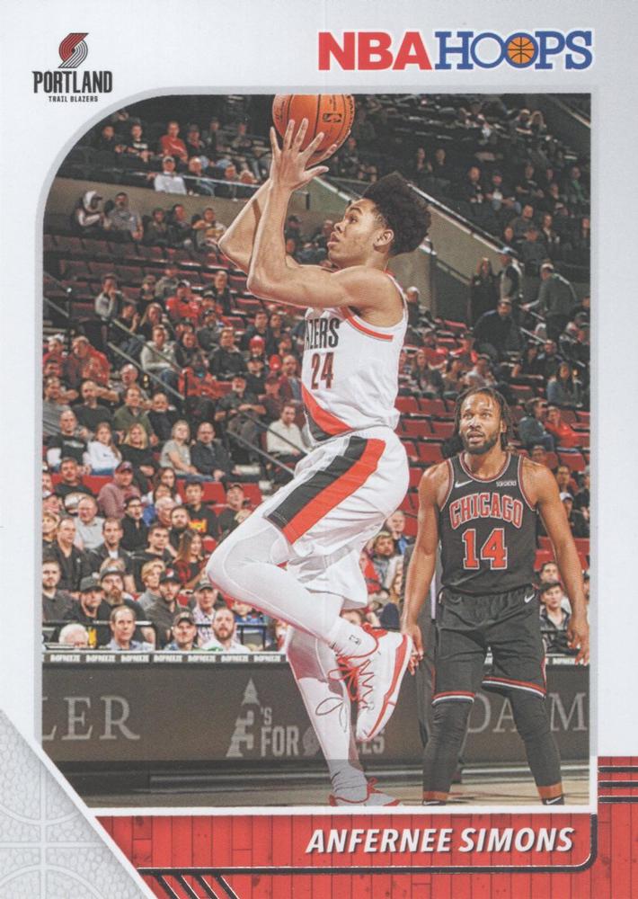 #268 Anfernee Simons - Portland Trail Blazers - 2019-20 Hoops Basketball