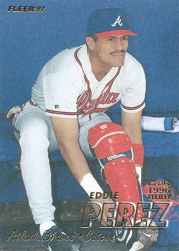 #268 Eddie Perez - Atlanta Braves - 1997 Fleer Baseball