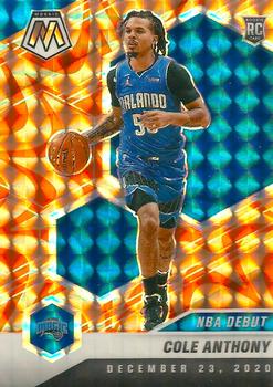 #268 Cole Anthony - Orlando Magic - 2020-21 Panini Mosaic - Mosaic Reactive Orange Basketball