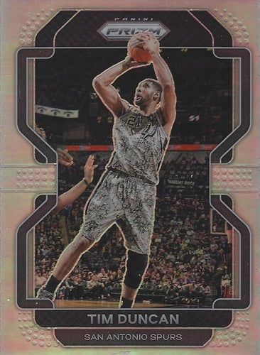 #268 Tim Duncan - San Antonio Spurs - 2021-22 Panini Prizm - Silver Basketball