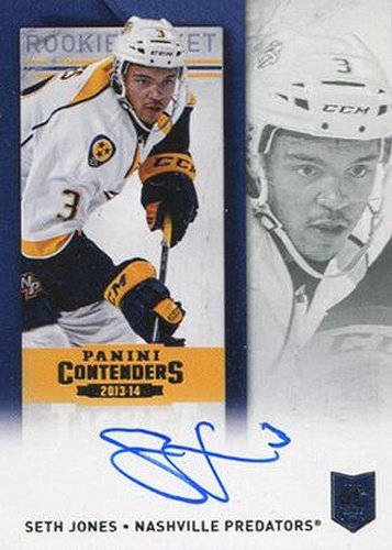 #268a Seth Jones - Nashville Predators - 2013-14 Panini Contenders Hockey