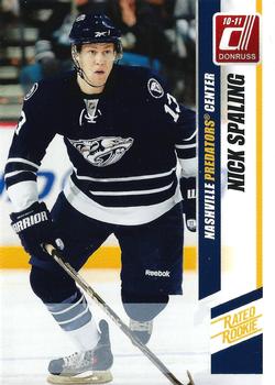 #268a Nick Spaling - Nashville Predators - 2010-11 Donruss Hockey