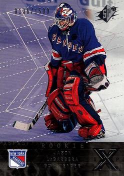 #165 Jason LaBarbera - New York Rangers - 2000-01 SPx Hockey
