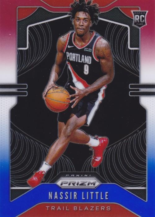 #269 Nassir Little - Portland Trail Blazers - 2019-20 Panini Prizm - Prizms Red White and Blue Basketball