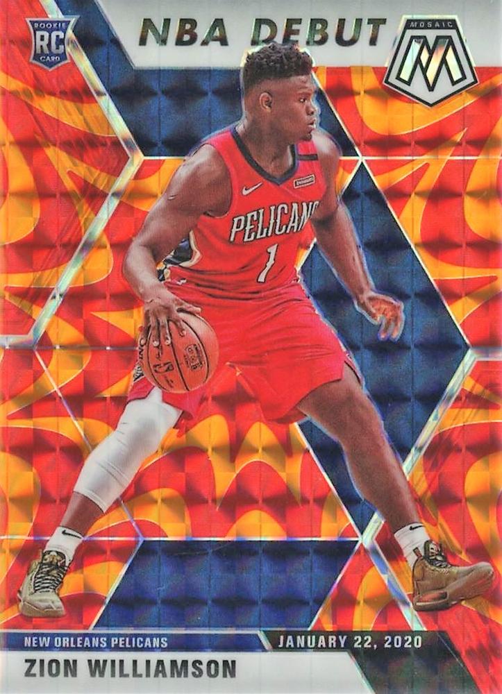 #269 Zion Williamson - New Orleans Pelicans - 2019-20 Panini Mosaic - Reactive Orange Basketball