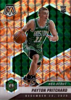 #269 Payton Pritchard - Boston Celtics - 2020-21 Panini Mosaic - Mosaic Reactive Orange Basketball