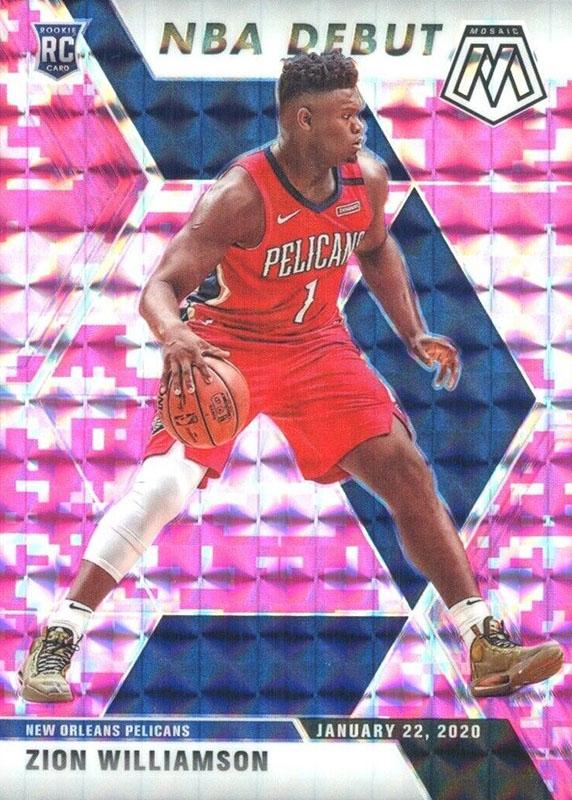 #269 Zion Williamson - New Orleans Pelicans - 2019-20 Panini Mosaic - Camo Pink Basketball