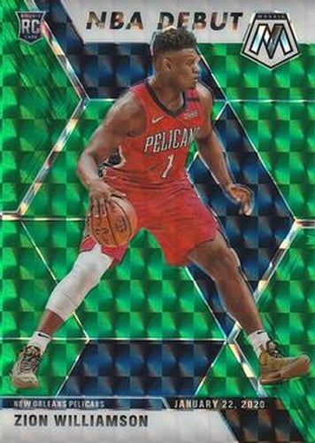 #269 Zion Williamson - New Orleans Pelicans - 2019-20 Panini Mosaic - Green Prizm Basketball