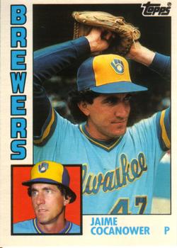 #26T Jaime Cocanower - Milwaukee Brewers - 1984 Topps Traded Baseball
