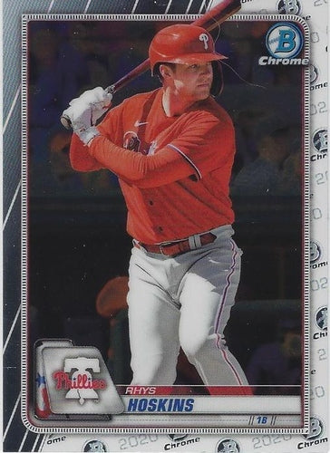 #26 Rhys Hoskins - Philadelphia Phillies - 2020 Bowman Chrome Baseball