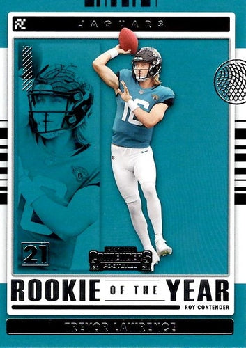 #ROY-TLR Trevor Lawrence - Jacksonville Jaguars - 2021 Panini Contenders - Rookie of the Year Contenders Football
