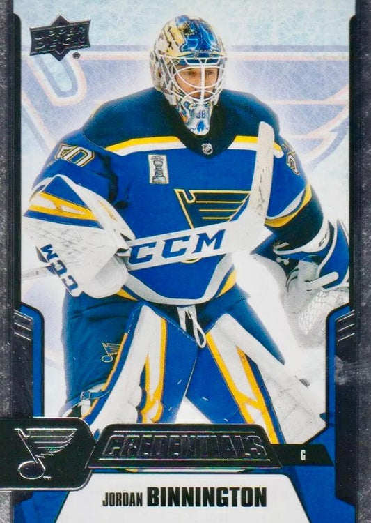 #26 Jordan Binnington - St. Louis Blues - 2019-20 Upper Deck Credentials Hockey
