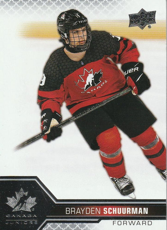 #26 Brayden Schuurman - Canada - 2022-23 Upper Deck Team Canada Juniors Hockey
