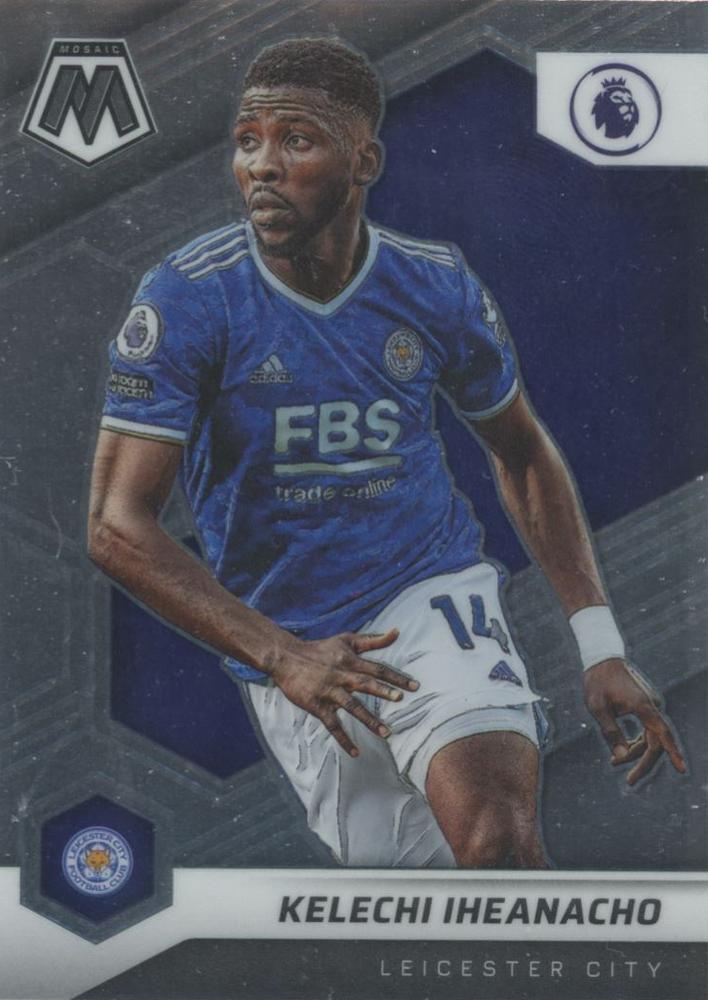 #26 Kelechi Iheanacho - Leicester City - 2021-22 Panini Mosaic Premier League Soccer
