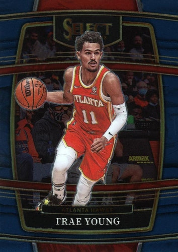 #26 Trae Young - Atlanta Hawks - 2021-22 Panini Select - Blue Basketball