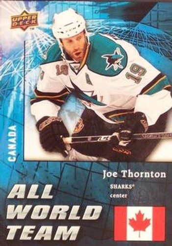 #AW26 Joe Thornton - San Jose Sharks - 2009-10 Upper Deck - All World Team Hockey